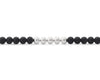 soft black bead bracelet with 5 silver beads 25g